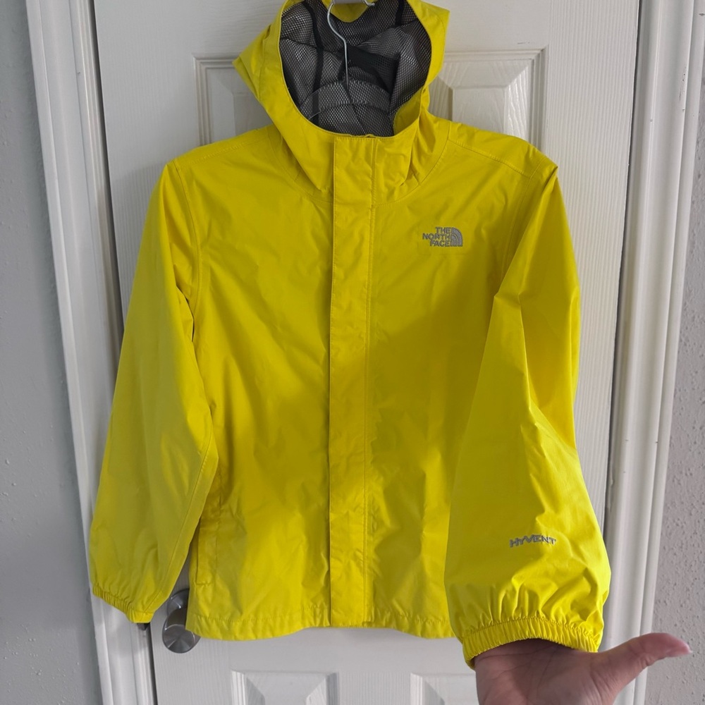 The North Face Girl’s Venture Yellow Rain Jacket Sz L 14/16 Waterproof DryVent